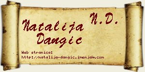 Natalija Dangić vizit kartica
